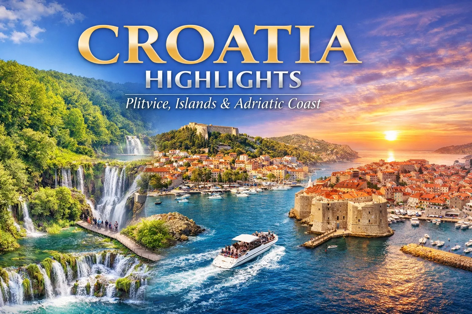 Plitvice, Islands & Adriatic Wonders – Croatia Tour - Europe Tour Package for Mumbai Travel Agents